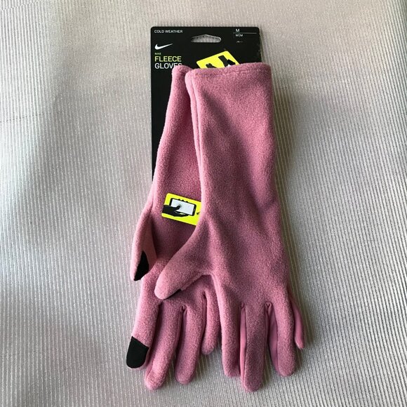 Nike Women's Cold Weather Fleece Gloves Pink - Picture 1 of 3